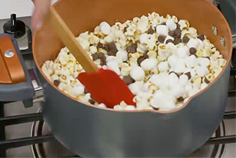A pot of popcorn